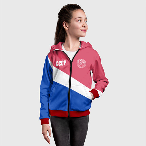 Детская толстовка на молнии СССР / 3D-Красный – фото 4