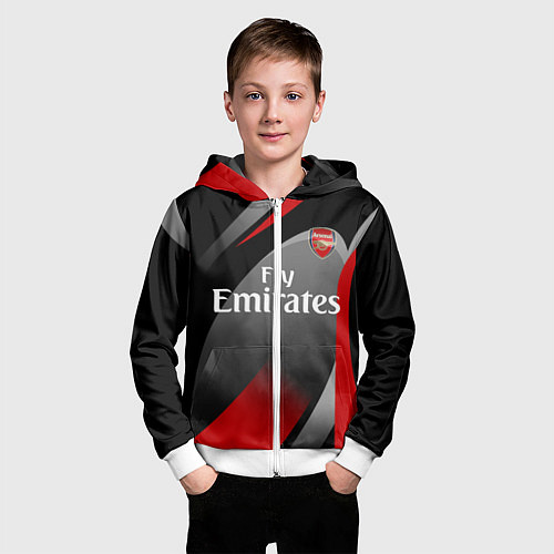 Детская толстовка на молнии ARSENAL UNIFORM / 3D-Белый – фото 3