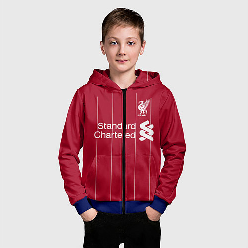 Детская толстовка на молнии Liverpool FC / 3D-Синий – фото 3