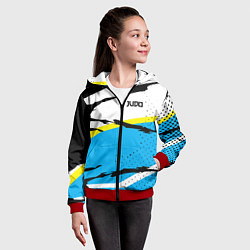 Толстовка на молнии детская Judo, цвет: 3D-красный — фото 2