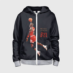 Толстовка на молнии детская MICHAEL JORDAN, цвет: 3D-меланж