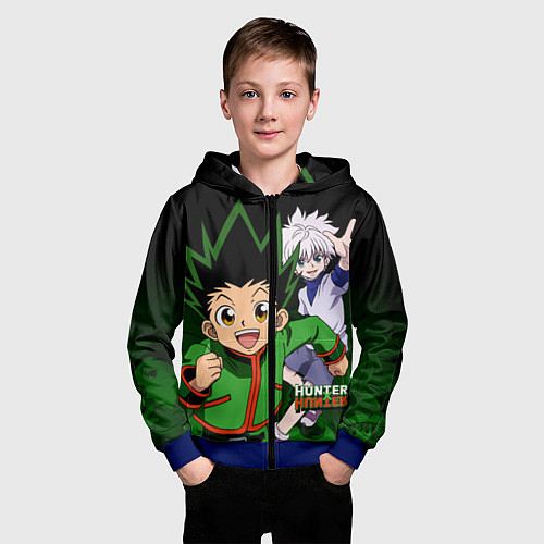 Детская толстовка на молнии Hunter x Hunter / 3D-Синий – фото 3