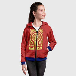 Толстовка на молнии детская Электрическое сопротивление, цвет: 3D-синий — фото 2