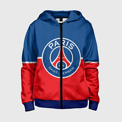 Толстовка на молнии детская FC PSG, цвет: 3D-синий