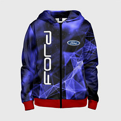 Толстовка на молнии детская FORD, цвет: 3D-красный