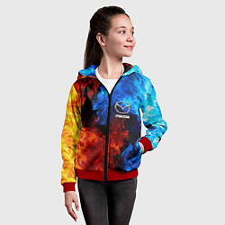 Толстовка на молнии детская MAZDA, цвет: 3D-красный — фото 2