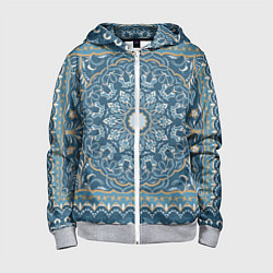 Толстовка на молнии детская Кружево, цвет: 3D-меланж