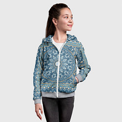 Толстовка на молнии детская Кружево, цвет: 3D-меланж — фото 2