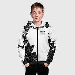 Толстовка на молнии детская NASA, цвет: 3D-черный — фото 2