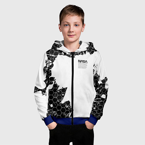 Детская толстовка на молнии NASA / 3D-Синий – фото 3