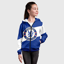 Толстовка на молнии детская Chelsea SPORT, цвет: 3D-синий — фото 2