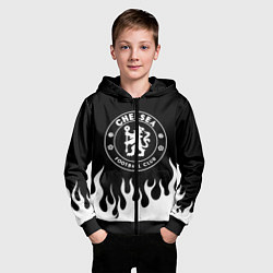 Толстовка на молнии детская Chelsea BW, цвет: 3D-черный — фото 2
