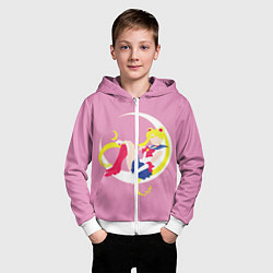 Толстовка на молнии детская Сейлор мун, цвет: 3D-белый — фото 2