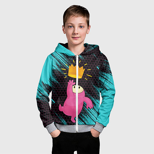 Детская толстовка на молнии ФОЛЛ ГАЙС / 3D-Меланж – фото 3