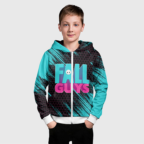 Детская толстовка на молнии ФОЛЛ ГАЙС / 3D-Белый – фото 3