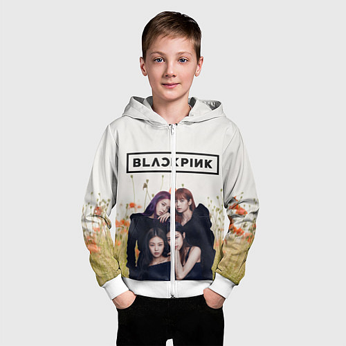 Детская толстовка на молнии BlackPink / 3D-Белый – фото 3