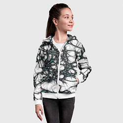 Толстовка на молнии детская NEIROLINK, цвет: 3D-белый — фото 2