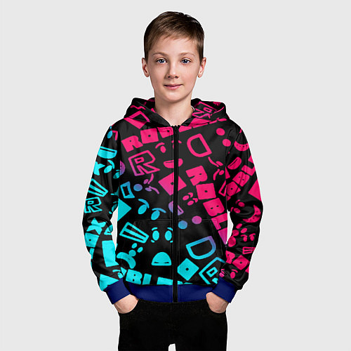 Детская толстовка на молнии Roblox / 3D-Синий – фото 3