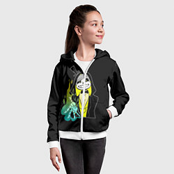 Толстовка на молнии детская UNDERTALE, цвет: 3D-белый — фото 2