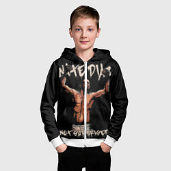 Толстовка на молнии детская Нейт Диас, цвет: 3D-белый — фото 2