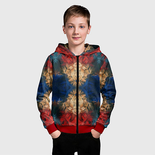 Детская толстовка на молнии MAGNETIC / 3D-Красный – фото 3
