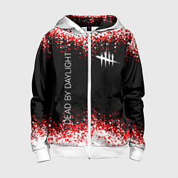 Толстовка на молнии детская Dead by Daylight, цвет: 3D-белый