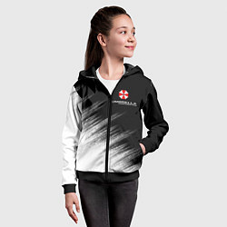 Толстовка на молнии детская Амбрелла, цвет: 3D-черный — фото 2