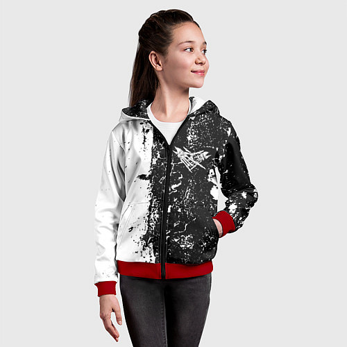 Детская толстовка на молнии Velial Squad / 3D-Красный – фото 4