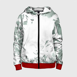 Толстовка на молнии детская Разбитое стекло, цвет: 3D-красный