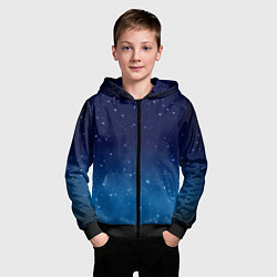 Толстовка на молнии детская Звездное небо, цвет: 3D-черный — фото 2