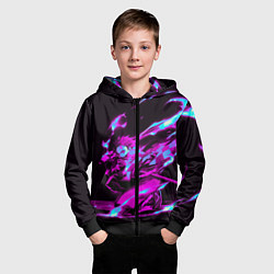 Толстовка на молнии детская НЕОНОВЫЙ ТАНДЖИРО, цвет: 3D-черный — фото 2