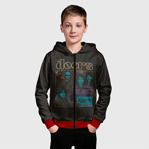 Детская толстовка на молнии The Doors / 3D-Красный – фото 3
