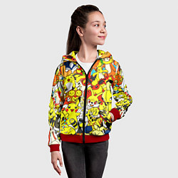 Толстовка на молнии детская ПОКЕМОНЫ, цвет: 3D-красный — фото 2