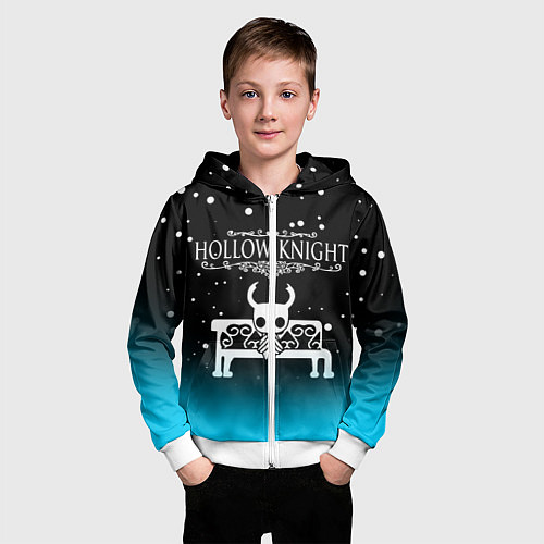 Детская толстовка на молнии HOLLOW KNIGHT / 3D-Белый – фото 3
