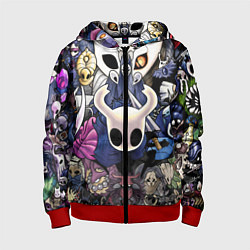 Толстовка на молнии детская HOLLOW KNIGHT, цвет: 3D-красный