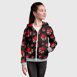 Толстовка на молнии детская SAMURAI 2077 PATTERN, цвет: 3D-меланж — фото 2