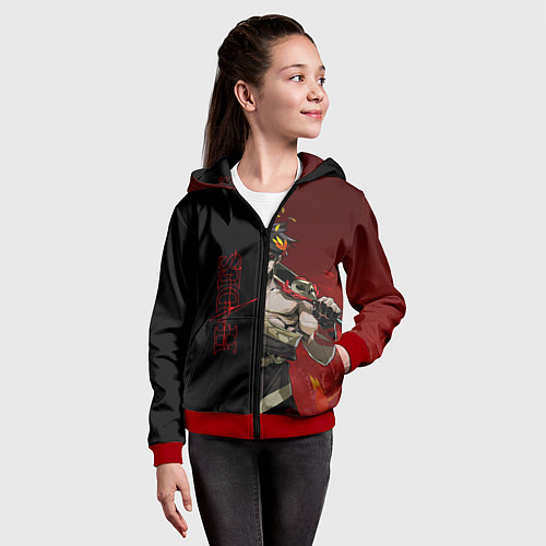 Детская толстовка на молнии Hades / 3D-Красный – фото 4