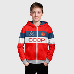 Толстовка на молнии детская СССР, цвет: 3D-меланж — фото 2
