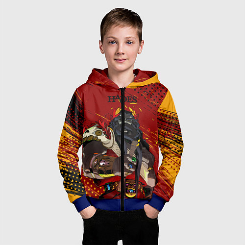Детская толстовка на молнии Hades - Аид / 3D-Синий – фото 3