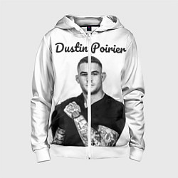 Толстовка на молнии детская Dustin Poirier, цвет: 3D-белый