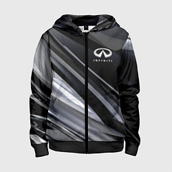 Толстовка на молнии детская Infiniti, цвет: 3D-черный
