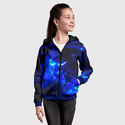 Толстовка на молнии детская Валорант, цвет: 3D-синий — фото 2