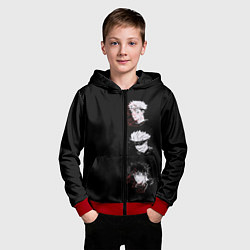 Толстовка на молнии детская Jujutsu Kaisen, цвет: 3D-красный — фото 2