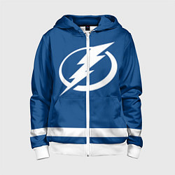 Толстовка на молнии детская Тампа-Бэй Лайтнинг Форма1, цвет: 3D-белый