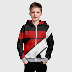 Толстовка на молнии детская GEOMETRY SPORT, цвет: 3D-меланж — фото 2