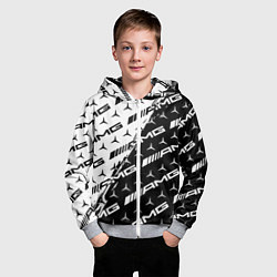 Толстовка на молнии детская MERCEDES BENZ AMG, цвет: 3D-меланж — фото 2