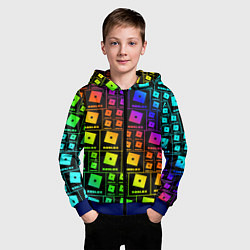 Толстовка на молнии детская ROBLOX, цвет: 3D-синий — фото 2