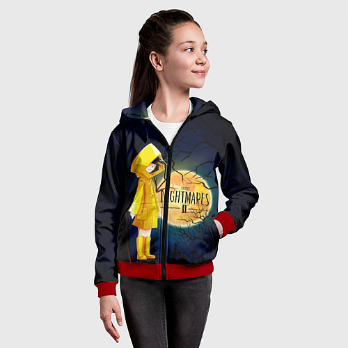 Детская толстовка на молнии Little Nightmares 2 / 3D-Красный – фото 4