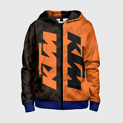 Толстовка на молнии детская KTM КТМ Z, цвет: 3D-синий