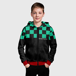 Толстовка на молнии детская Kamado Tanjirou Kimetsu no Yaiba, цвет: 3D-красный — фото 2